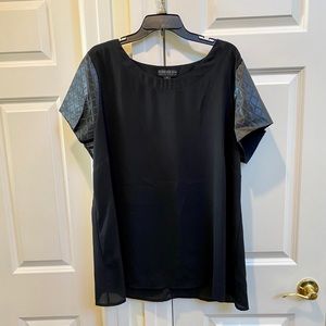 Forever 21 Plus Size Top With Leather Sleeves